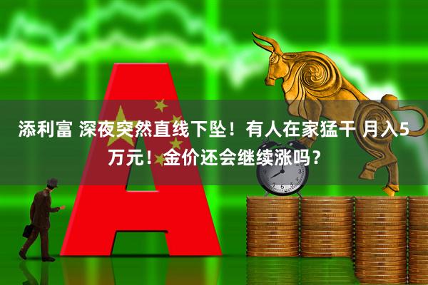 添利富 深夜突然直线下坠！有人在家猛干 月入5万元！金价还会继续涨吗？