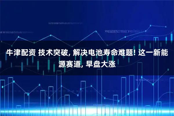牛津配资 技术突破, 解决电池寿命难题! 这一新能源赛道, 早盘大涨